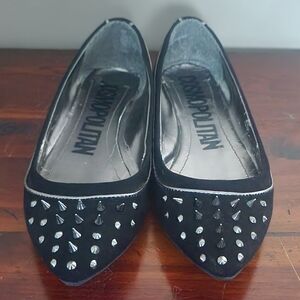 Black Studded Flats